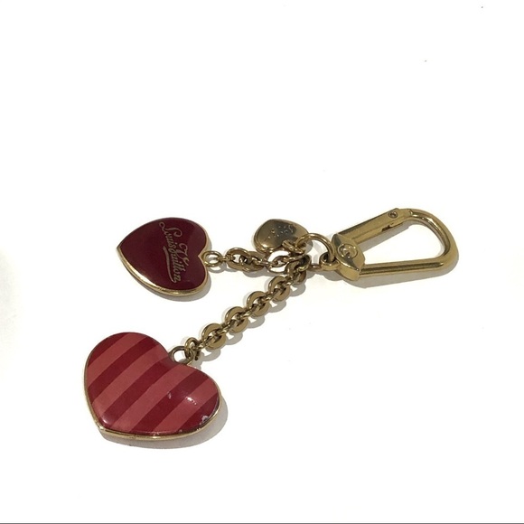 Louis Vuitton Coeur Rayures Key Holder Keychain Heart Charm Limited Edition - Picture 4 of 10